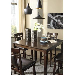 Ashley Furniture Bennox 5-Piece Counter Height Dining Set | Brown, Brown