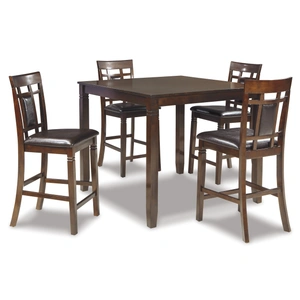 Ashley Furniture Bennox 5-Piece Counter Height Dining Set | Brown, Brown
