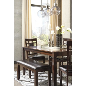 Ashley Furniture Bennox 6-Piece Dining Set - Rectangular Table, Bench & 4 Chairs | Sohomod, Brown