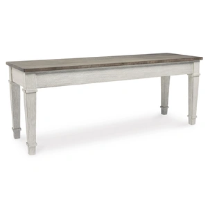 Ashley Furniture Skempton Wood Storage Bench | White & Light Brown Two-Tone, White/Light Brown