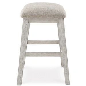 Ashley Furniture Skempton Counter Stool - Whitewash & Brown Wood Stool | Sohomod, White/Light Brown (Set of 2)