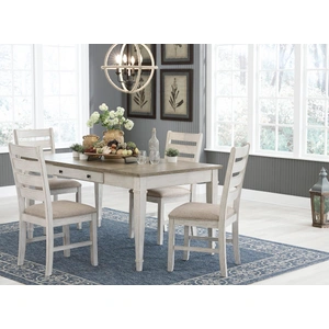 Ashley Furniture Skempton Rectangular Dining Set - White & Light Brown | Ashley, White/Light Brown