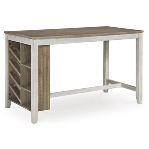 Ashley Furniture Skempton Counter Height Dining Table with Storage | White, White/Light Brown