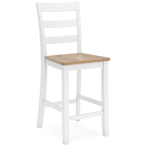 Ashley Furniture Gesthaven Wood Barstool Set of 2 - White & Natural | Sohomod (Set of 2)