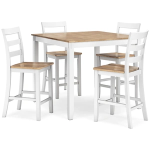 Ashley Furniture Gesthaven 5-Piece Counter Height Dining Set | Black & Gray