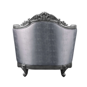 ACME Ariadne Fabric Tufted Chair w/Pillow in Gray