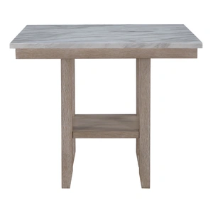 Global Furniture USA D4010 Faux Marble Square Bar Set with D1622 Barstools in Natural/White