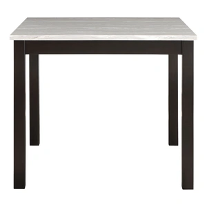 Global Furniture USA D4052 5-Piece Faux Marble/Wood Dining Bar Set, White