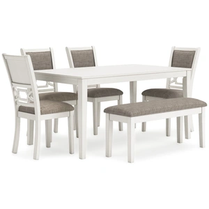 Ashley Furniture Erinberg 6-Piece Dining Set - Antique White Table & Bench | Sohomod, Antique White