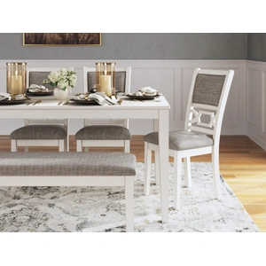 Ashley Furniture Erinberg 6-Piece Dining Set - Antique White Table & Bench | Sohomod, Antique White