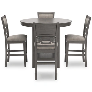 Ashley Furniture Wrenning 5-Piece Counter Height Dining Set | Gray, Gray
