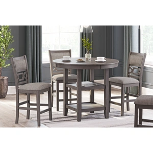 Ashley Furniture Wrenning 5-Piece Counter Height Dining Set | Gray, Gray