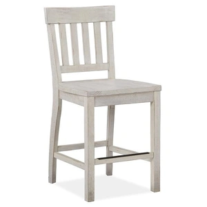 Magnussen SM Bronwyn Wood Counter Chair, Alabaster (Set of 2)