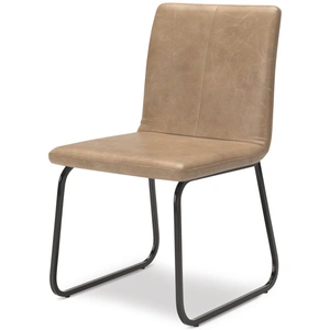 Ashley Furniture Pharwynn Industrial Faux Leather Dining Side Chair | Toast in Toast (Set of 4)