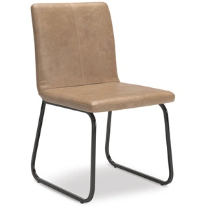 Ashley Furniture Pharwynn Industrial Faux Leather Dining Side Chair | Toast in Toast (Set of 4)