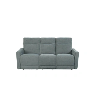 Homelegance Edition Chenille Fabric Power Double Lay Flat Reclining Sofa, Grey
