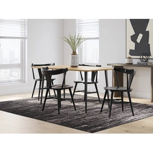Ashley Furniture Gretlynn Wood & Metal Dining Set - Black/Natural | Ashley, Black/Natural