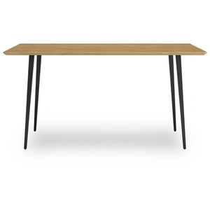 Ashley Furniture Gretlynn Rectangular Wood & Metal Dining Table | Ashley Furniture, Black/Natural