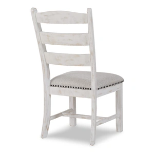 Ashley Furniture Valebeck Cottage-Chic Ladderback Dining Chair | Vintage White, Beige/White (Set of 2)