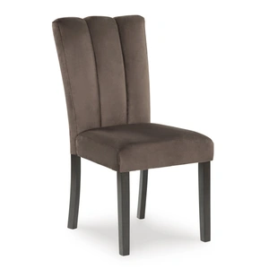 Ashley Furniture Jeshina Upholstered Dining Side Chair | Mocha Wood Finish, Mocha (Set of 2)