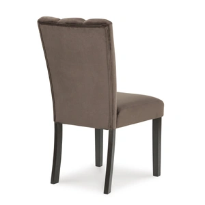 Ashley Furniture Jeshina Upholstered Dining Side Chair | Mocha Wood Finish, Mocha (Set of 2)