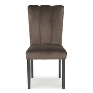 Ashley Furniture Jeshina Upholstered Dining Side Chair | Mocha Wood Finish, Mocha (Set of 2)