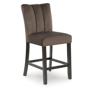 Ashley Furniture Jeshina Wood Barstool - White & Brown Upholstered Stool | Sohomod, Mocha (Set of 2)