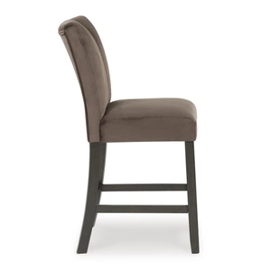 Ashley Furniture Jeshina Wood Barstool - White & Brown Upholstered Stool | Sohomod, Mocha (Set of 2)