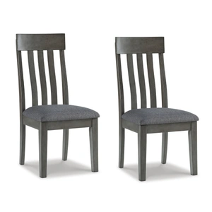 Ashley Furniture Hallanden Upholstered Dining Side Chair | Two-Tone Gray, Two-tone Gray (Set of 2)