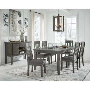 Ashley Furniture Hallanden Butterfly Extendable Dining Set - Gray | Ashley, Gray