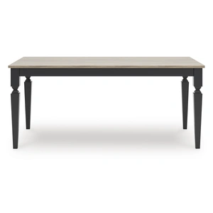 Ashley Furniture Brenkerton Wood Dining Table | Grayish Brown & Black | 72-inch, Grayish Brown/Black