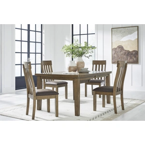 Ashley Furniture Urbinforte Butterfly Extendable Dining Set - Light Brown | Ashley, Light Brown