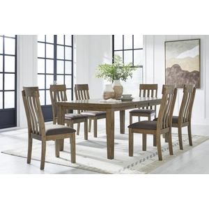 Ashley Furniture Urbinforte Butterfly Extendable Dining Set - Light Brown | Ashley, Light Brown