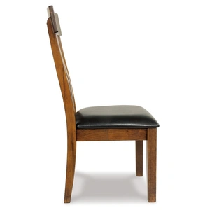 Ashley Furniture Ashley SM Ralene Rake Back Faux Leather/Wood Dining Chair (Set of 2)