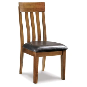 Ashley Furniture Ashley SM Ralene Rake Back Faux Leather/Wood Dining Chair (Set of 2)