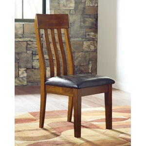 Ashley Furniture Ashley SM Ralene Rake Back Faux Leather/Wood Dining Chair (Set of 2)