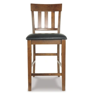 Ashley Furniture Ashley SM Ralene Rake Back Faux Leather/Wood Counter Height Chair (Set of 2)