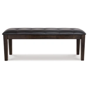 Ashley Furniture SM Haddigan Faux Leather/Wood Large Dining Bench, Dark Brown