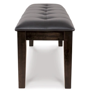 Ashley Furniture SM Haddigan Faux Leather/Wood Large Dining Bench, Dark Brown