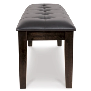 Ashley Furniture SM Haddigan Faux Leather/Wood Large Dining Bench, Dark Brown