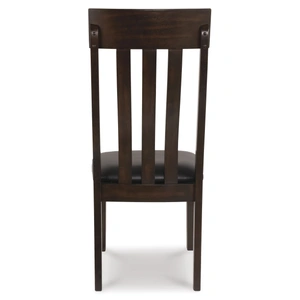 Ashley Furniture SM Haddigan Faux Leather/Wood Dining Side Chair, Dark Brown (Set of 2)