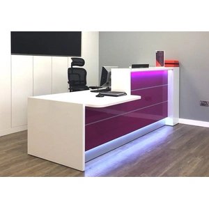 MDD Office Furniture Valde 104-inch Straight Reception Desk w/Right Counter Top