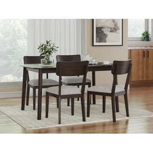 Ashley Furniture Mallenette 5-Piece Dining Set - Merlot Wood Table & 4 Chairs | Sohomod, Merlot