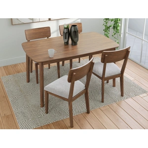 Ashley Furniture Tameride 5-Piece Wood Dining Set | Mid-Century Brown | SohoMod, Brown