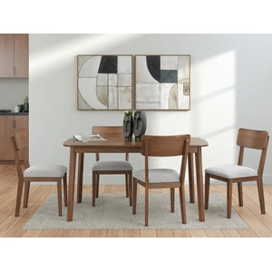 Ashley Furniture Tameride 5-Piece Wood Dining Set | Mid-Century Brown | SohoMod, Brown