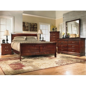 Ashley Furniture Alisdair Wood Sleigh Bedroom Set, Dark Brown