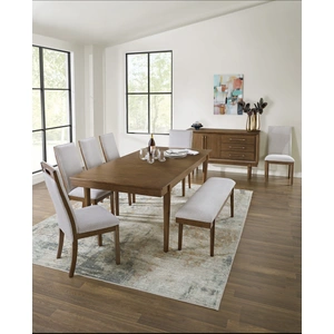 Ashley Furniture Lyncott Large Upholstered Dining Bench | Gray-Brown & Gray, Gray/Brown