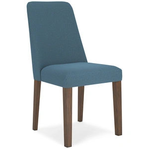 Ashley Furniture Lyncott Mid-Century Dining Side Chair | Blue Fabric & Brown Wood, Blue/Brown (Set of 2)