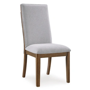 Ashley Furniture Lyncott Mid-Century Modern Dining Side Chair | Beige & Brown, Beige/Brown (Set of 2)