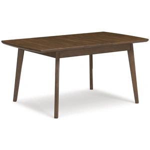 Ashley Furniture Lyncott Brown Extendable Wood Dining Table with Butterfly Leaf, Brown